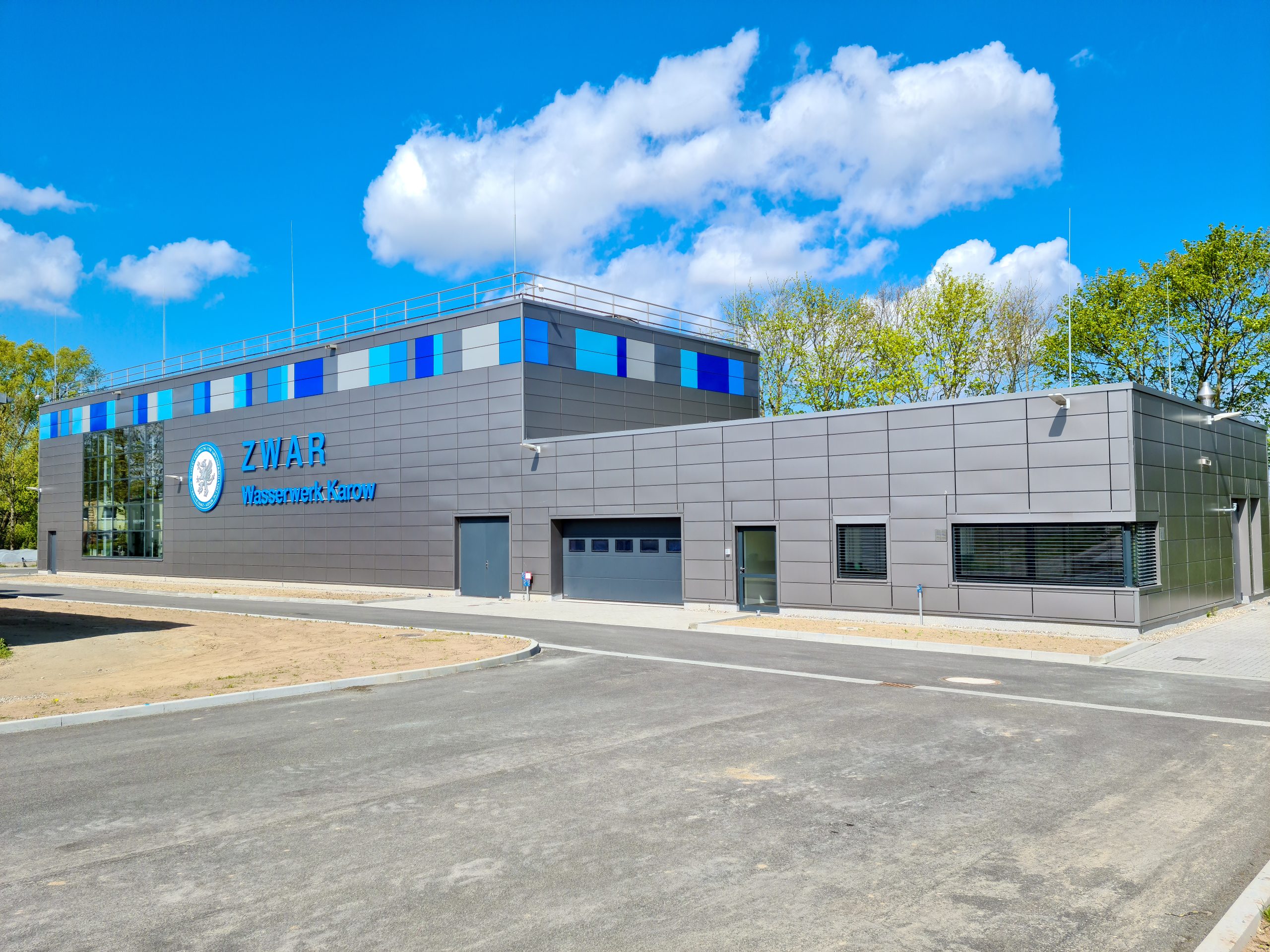 Außenansicht des Wasserwerks in Karow