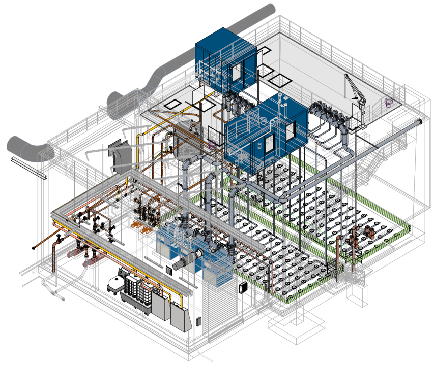Technische Zeichnung der Prozesswasserbehandlung