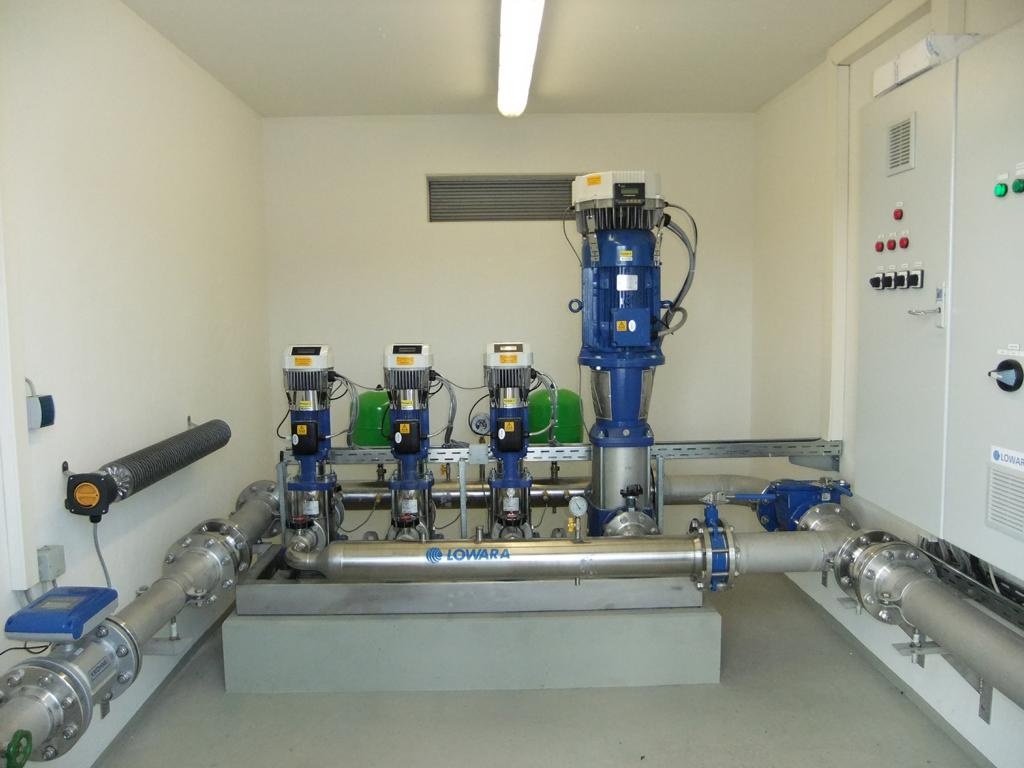 Ansicht der Druckerhöhungsanlage