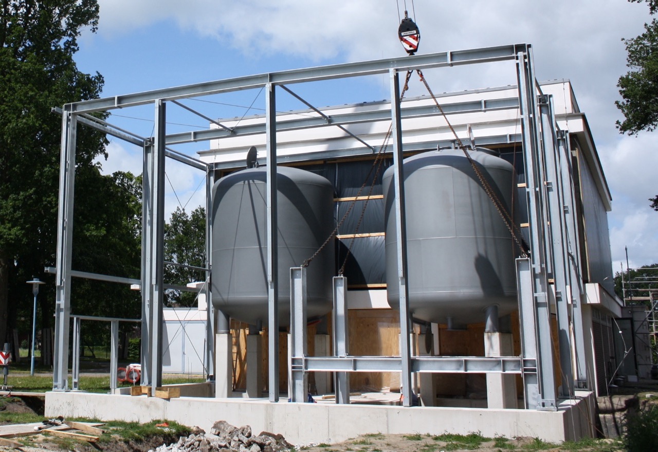 Ansicht eines Gebäudes im Wasserwerk Annenheide