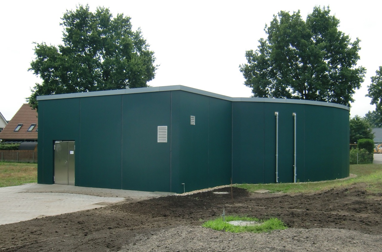 Außenansicht des Wasserwerks Nappenhorn