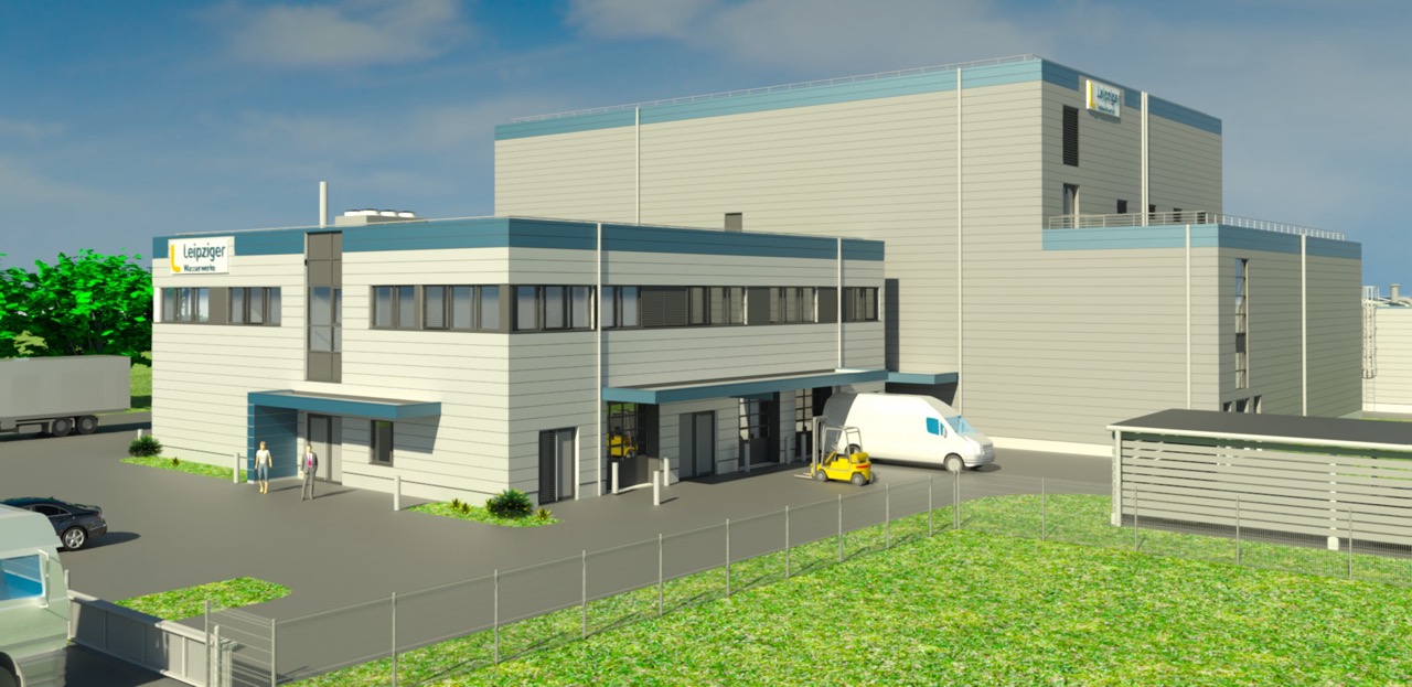 Rendering des Wasserwerks in Naunhof