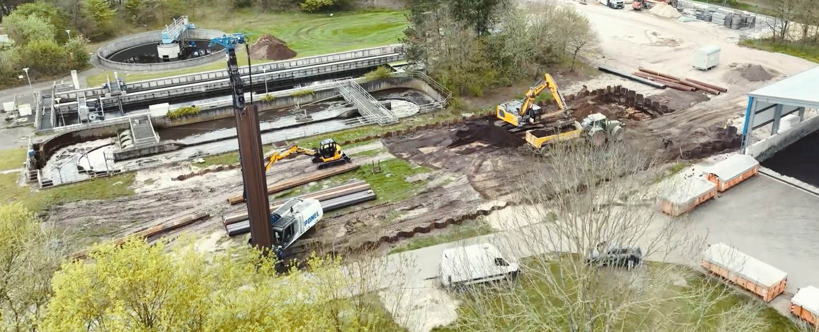 Luftbild der Kläranlage